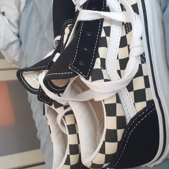 #44❤️ BNWOT Vans Old Skool Kids Checkered Vans - Picture 6 of 11